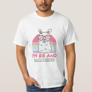86e verjaardag Llamazing Llama 86-jarige verjaarda T-shirt