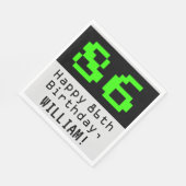 86e verjaardag - nerdy / geeky stijl "86" & naam servet (Hoek)