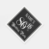 86e verjaardag Partij — Fancy Manuscript + de Naam Servet (Hoek)