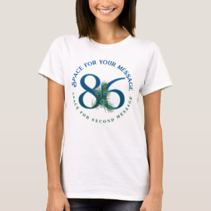 86e verjaardag Pauwveren T-shirt