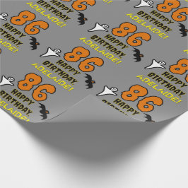86e verjaardag: Spooky Halloween Theme, Aangepaste Cadeaupapier