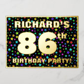 86e verjaardag van de gevechtsdag - Fun, kleurrijk Folie Uitnodiging (Voorkant)