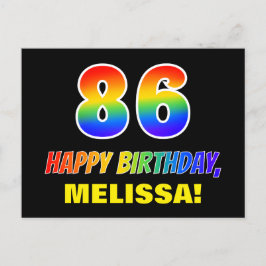 86e verjaardag: Vet, Vun, Eenvoudig, Regenboog 86 Briefkaart
