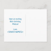 86e verjaardag: Vet, Vun, Eenvoudig, Regenboog 86 Briefkaart (Achterkant)