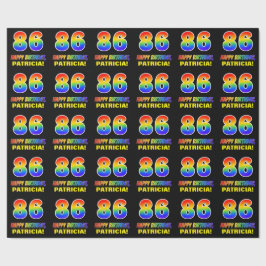 86e verjaardag: Vet, Vun, Eenvoudig, Regenboog 86 Cadeaupapier