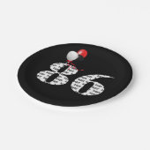 86e verjaardagsballonnen papieren bordje (Gekanteld)