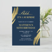 86e verjaardagsuitnodiging Verrassingsfeest Mannen Kaart (Staand voorkant)