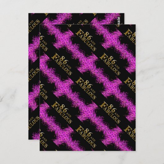 86ste verjaardag  briefkaart (Voorkant / Achterkant)