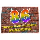 86ste verjaardag: Plezier, op graffiti geïnspireer Groot Cadeauzakje (Voorkant)