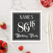 86ste verjaardagsfeest — Fantasievol script + Aang Servet (Insitu)