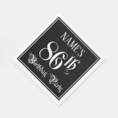 86ste verjaardagsfeest — Fantasievol script + Aang Servet (Hoek)