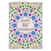 86th Birthday Abstract Flowers (Voorkant)