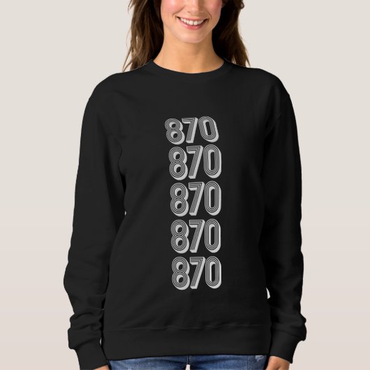 870 Netnummer Chicago IL Trui (Voorkant)