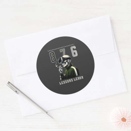 876 LESSONS LEARN Sticker (Envelop)