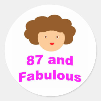 87 en Fabulous! Ronde Sticker