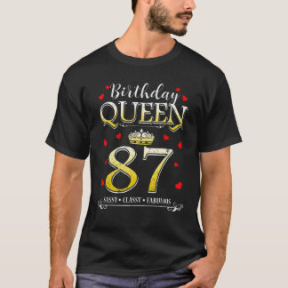 87 & Fabulous 87 jaar oud 87e verjaardag voor vrou T-shirt