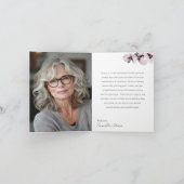 87 & Fabulous Orchid Photo Birthday Greeting Card Kaart (Binnen)