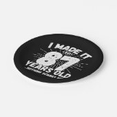 87 Jaar Oud Sarcastisch Meme Grappige 87e Verjaard Papieren Bordje (Gekanteld)