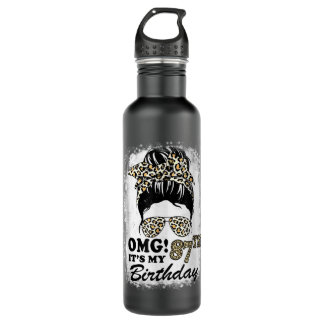 87 jaar oude Bun Leopard OMG Het is mijn 87e Bi Waterfles