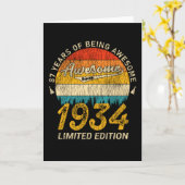 87 jaar oude dag 1934 Geweldige sinds 87e verjaard Kaart (Gele Bloem)