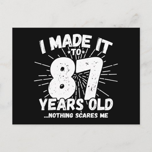 87-jarige sarcastische meme grappige 87e verjaarda briefkaart (Voorkant)