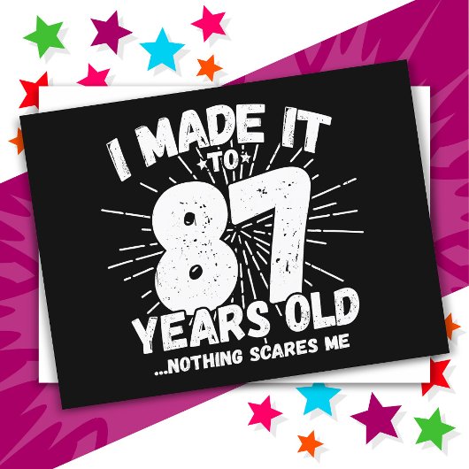 87-jarige sarcastische meme grappige 87e verjaarda briefkaart