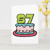 87-jarige verjaardagskaart kaart (Gele Bloem)