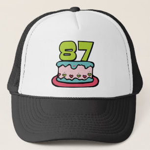 87-jarige verjaardagskaart trucker pet