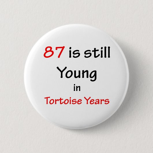 87 Tortoise-jaren Ronde Button 5,7 Cm (Voorkant)