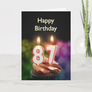 87e Birthday-kaart met kaarsen Kaart
