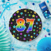 87e Evenement: Vet, Leuk, Kleurrijke Regenboog 87 Papieren Bordje (Feest)