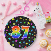 87e Evenement: Vet, Leuk, Kleurrijke Regenboog 87 Papieren Bordje (Feest)