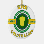 87E INFANTRY DIVISION "GOLDEN ACORN" KERAMISCH ORNAMENT (Rechts)