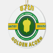 87E INFANTRY DIVISION "GOLDEN ACORN" KERAMISCH ORNAMENT (Links)