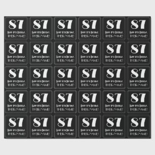 87e verjaardag - Art Deco Geïnspireerde look "87", Cadeaupapier