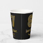 87e verjaardag: Art Deco Geïnspireerde look "87" e Papieren Bekers (Rechts)