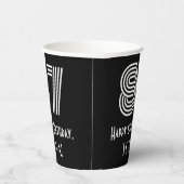87e verjaardag — Art Deco Geïnspireerde look "87"  Papieren Bekers (Rechts)