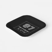 87e verjaardag — Art Deco Geïnspireerde look "87"  Papieren Bordje (Gebogen)