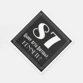 87e verjaardag ~ Art Deco Geïnspireerde look "87", Servet (Hoek)