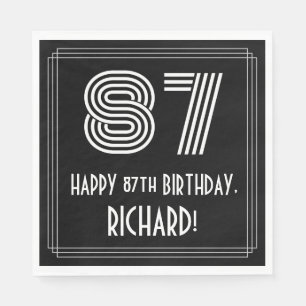 87e verjaardag: Art Deco Geïnspireerde look "87" + Servet