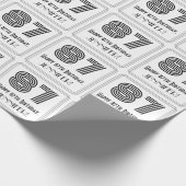 87e verjaardag: Art Deco geïnspireerde stijl "87"  Cadeaupapier (Hoek)