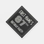 87e verjaardag: Art Deco Style + Aangepaste naam Servet (Hoek)