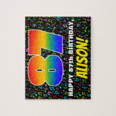 87e verjaardag — Fun, Colorful Music Symbols & "87 Legpuzzel (Verticaal)