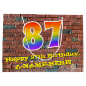 87e verjaardag: Fun, door graffiti geïnspireerde r Groot Cadeauzakje (Achterkant)