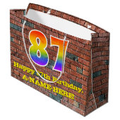 87e verjaardag: Fun, door graffiti geïnspireerde r Groot Cadeauzakje (Achterkant Gekanteld)