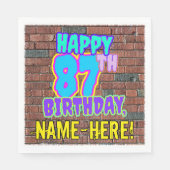 87e verjaardag ~ Fun, geïnspireerd door Urban Graf Servet (Voorkant)