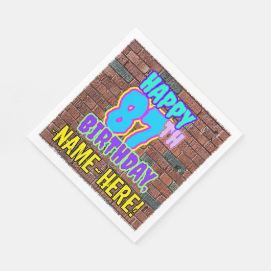 87e verjaardag ~ Fun, geïnspireerd door Urban Graf Servet (Hoek)