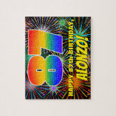 87e verjaardag: Fun, kleurrijk gevuurwerk Legpuzzel (Verticaal)