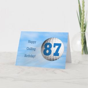 87e verjaardag golfkaart kaart