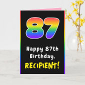 87e verjaardag: kleurrijke regenboog # 87, Naam va Kaart (Gele Bloem)